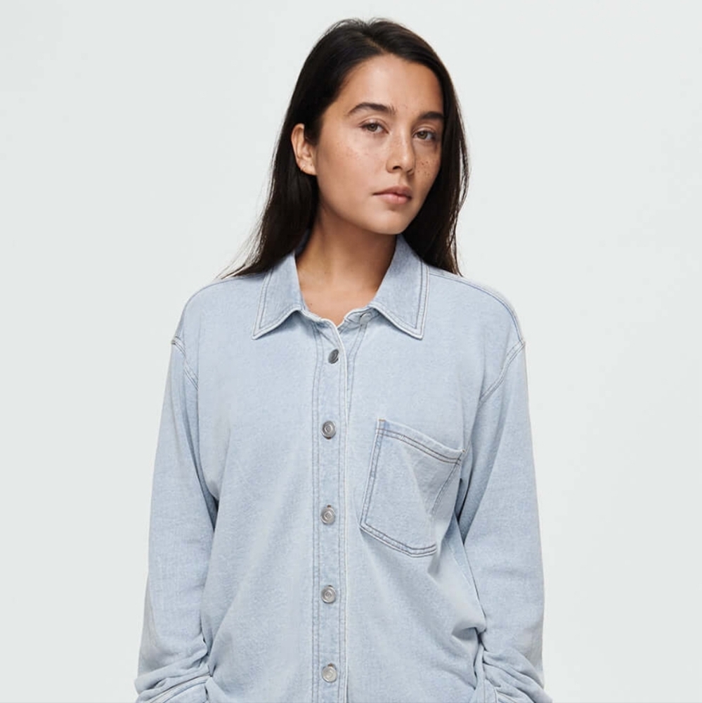 Outdoor Voices Light Blue Jean Jacket